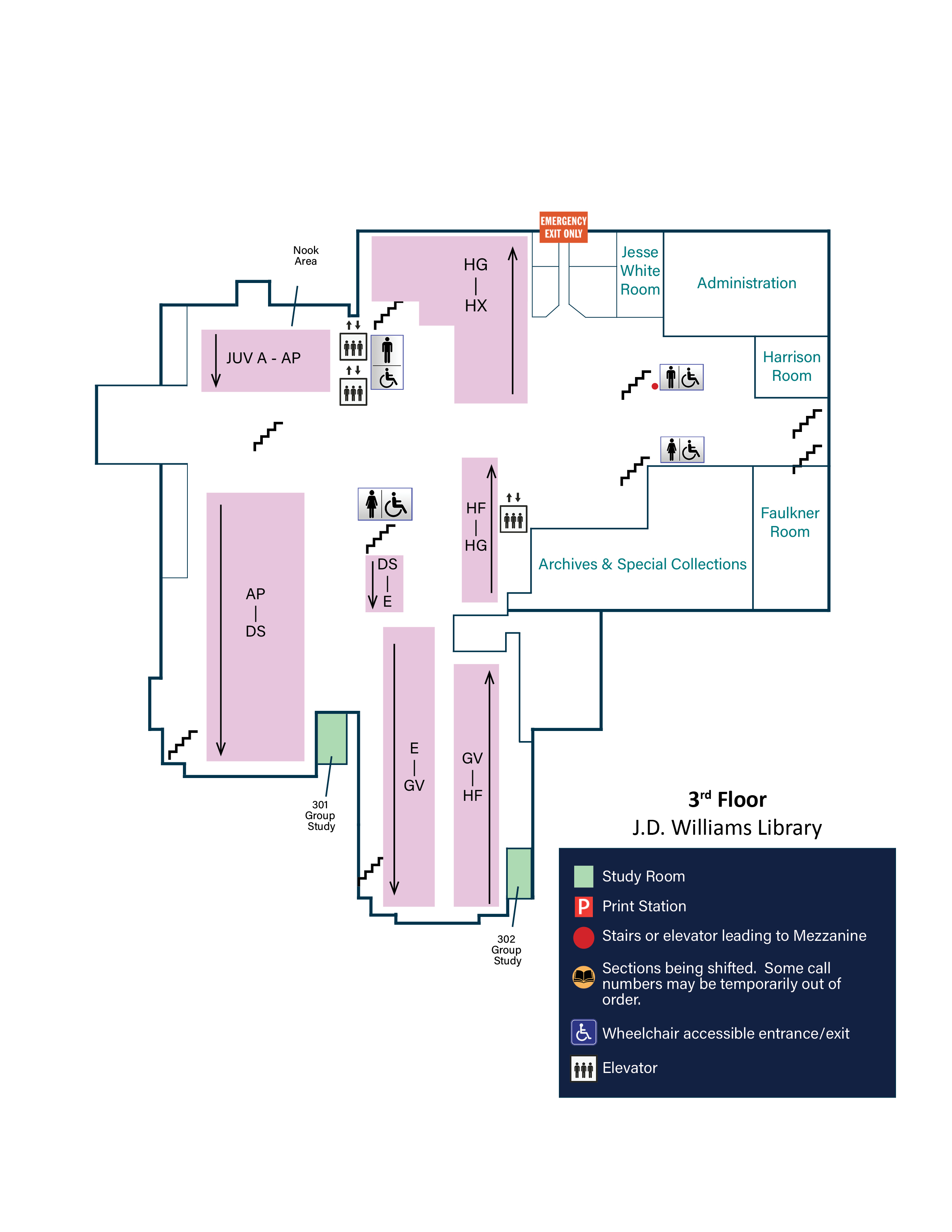 Third Floor Map
