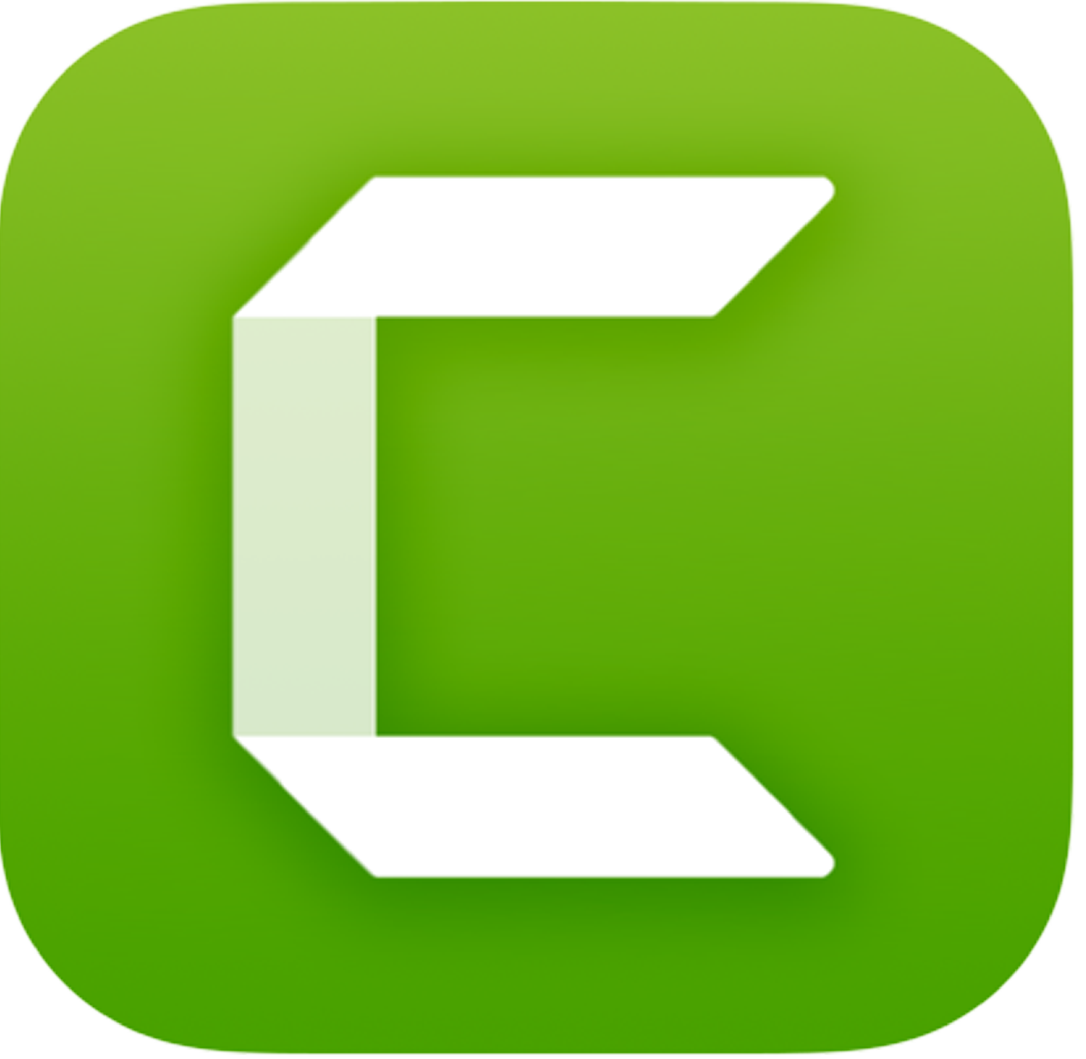 Green box with white letter 'C'