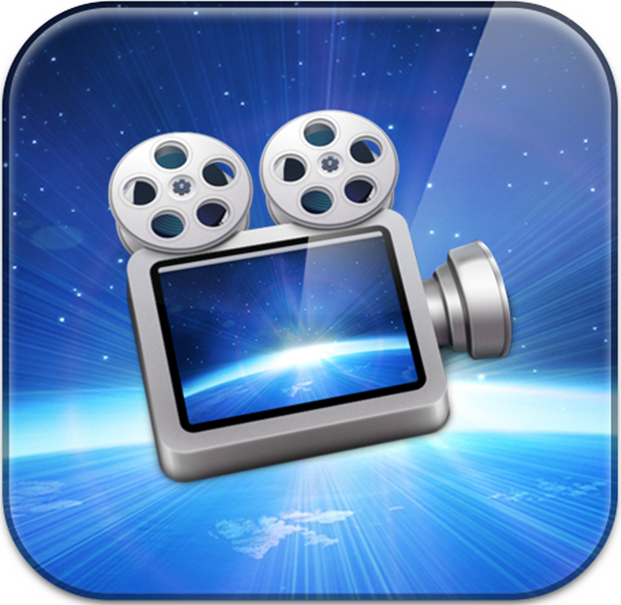 Box with reel movie camera