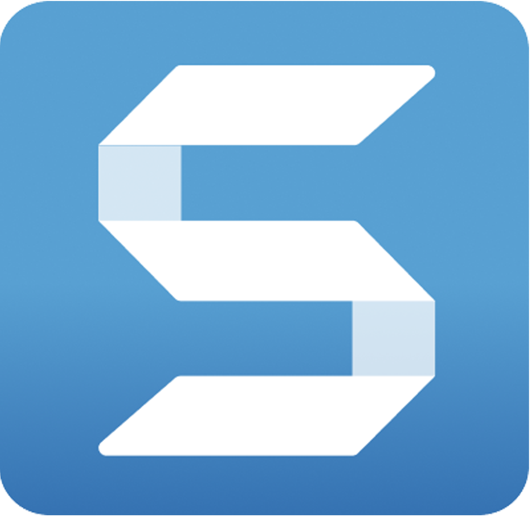 Blue box with letter 'S'