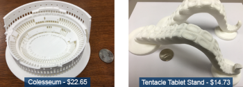 Examples of 3D prints
