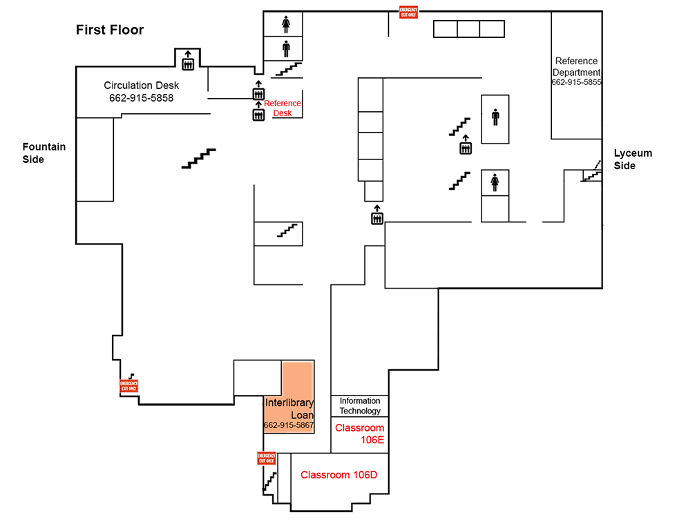 Interlibrary Loan Floor Map