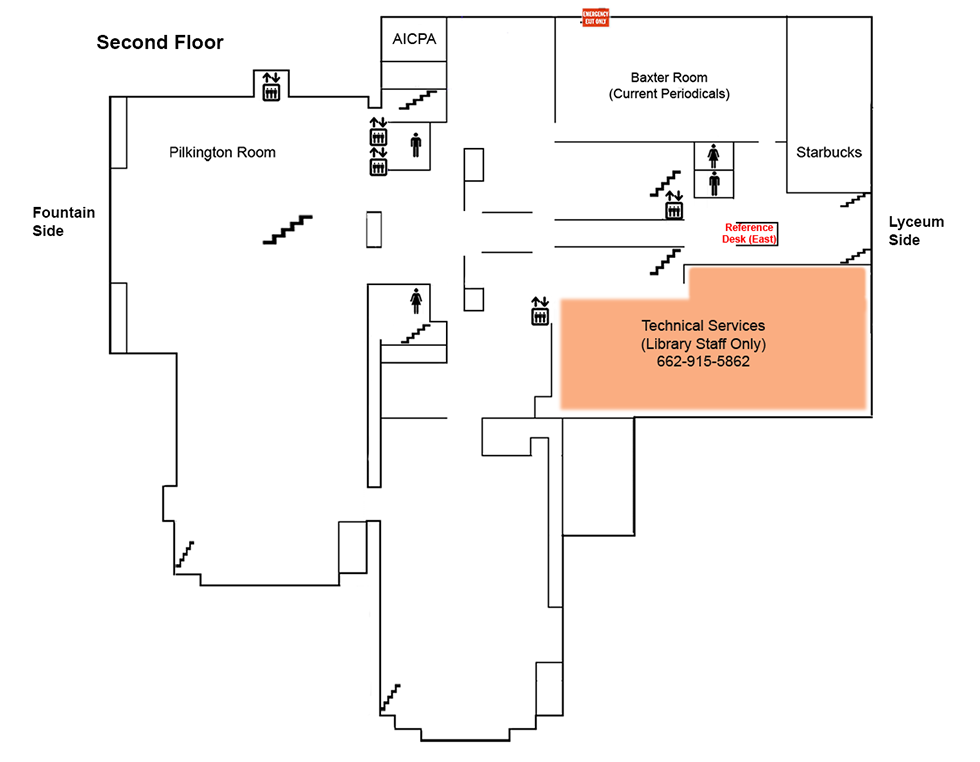 Technical Services Floor Map