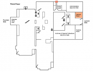 The University of Mississippi Libraries | Harrison Room Floor Map - The ...