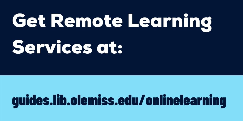 Remote learning services available