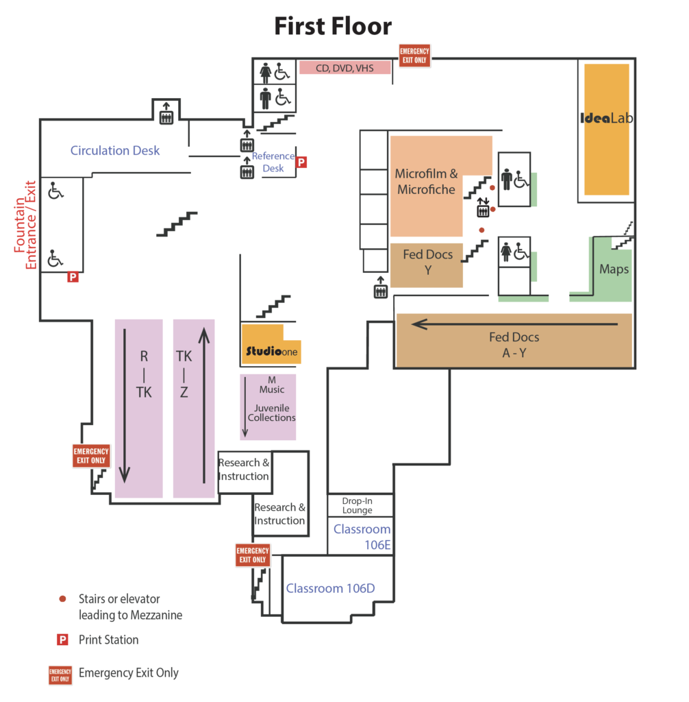 The University of Mississippi Libraries | First Floor Map - The ...